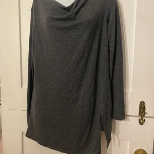 Roz & Ali Charcoal Drape Neck Top
